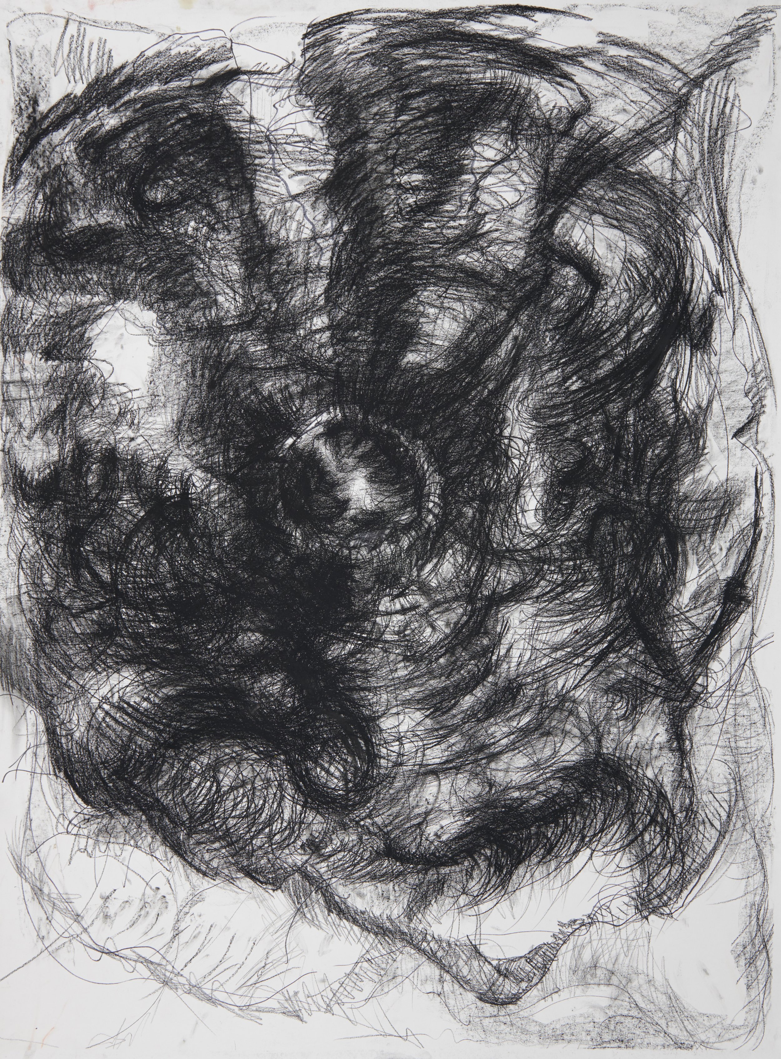  Eruption Study, 2018 135x 100 cm charcoal on paper 